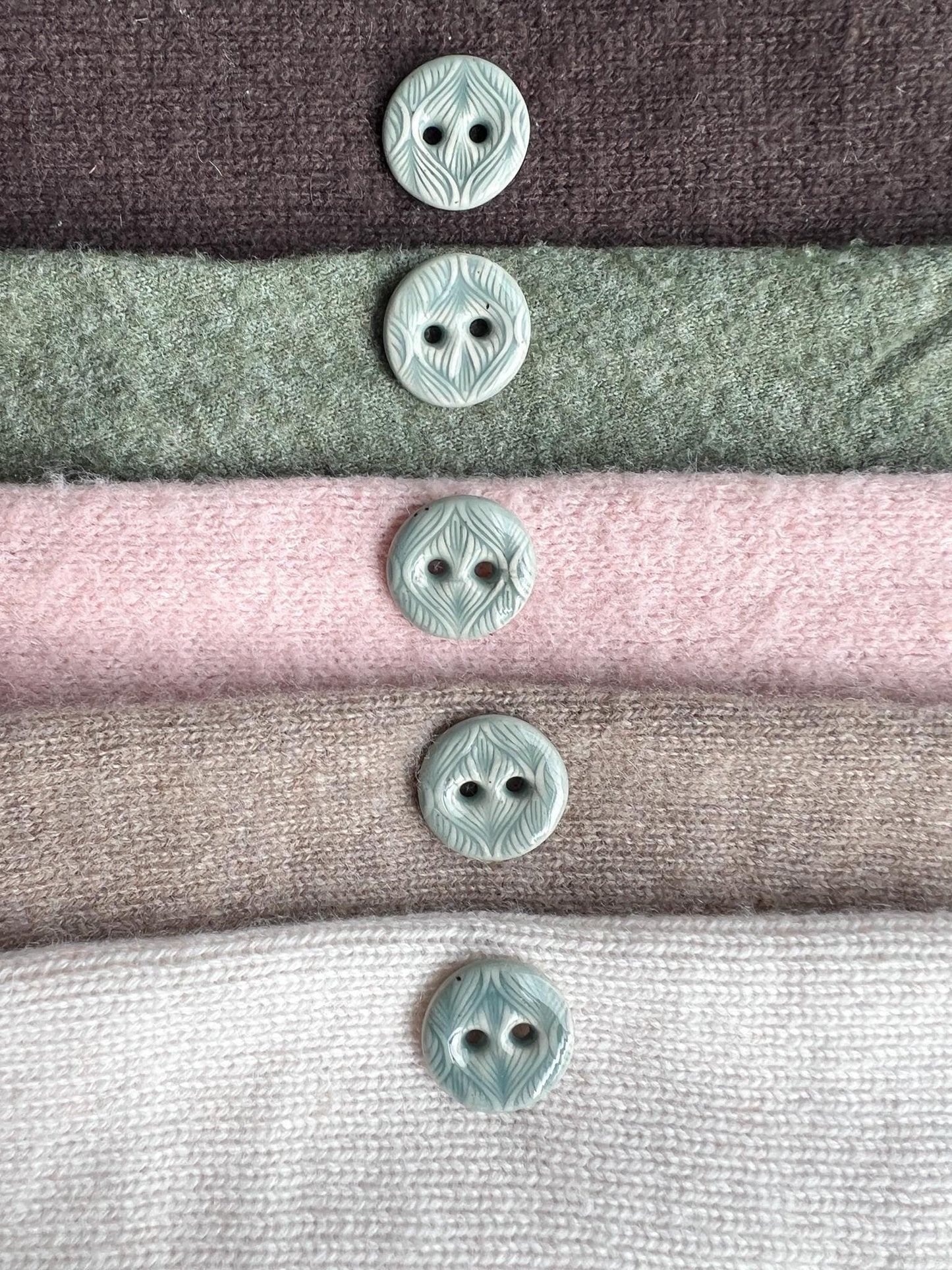 Grey Ceramic Buttons for Sewing Handmade Button Set