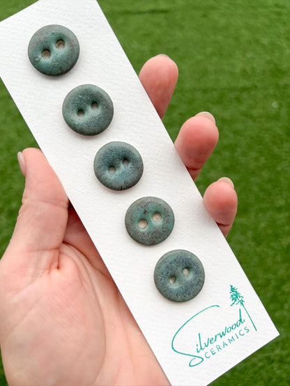Green Ceramic Buttons for Sewing Knitting Handmade Button Set