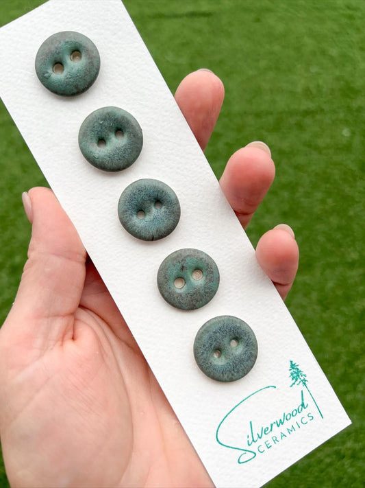 Green Ceramic Buttons for Sewing Knitting Handmade Button Set