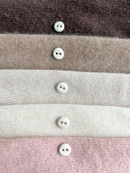 White Ceramic Buttons for Sewing Handmade Small Button Set