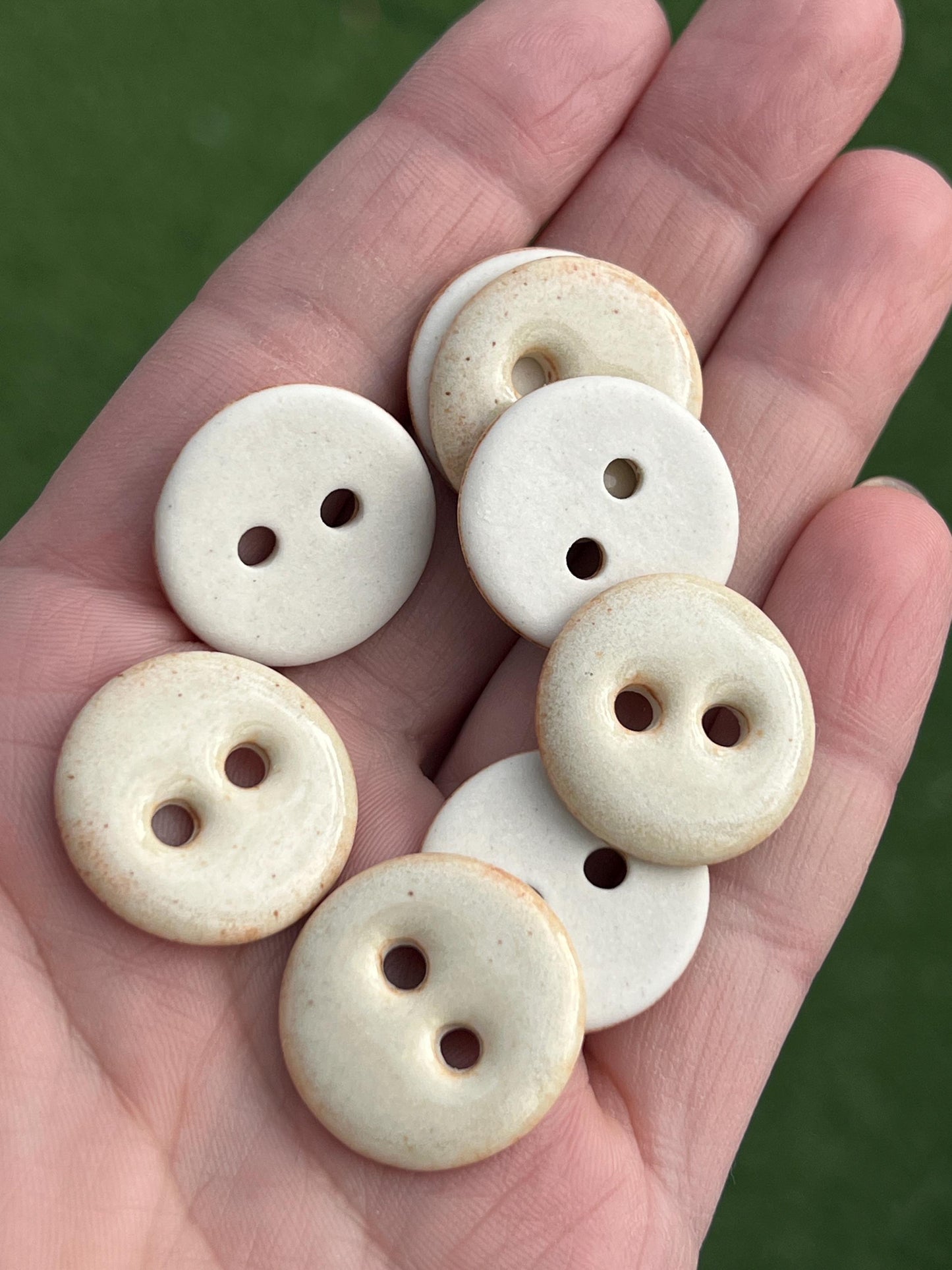 Cashmere Cream Porcelain Buttons - Set of 5