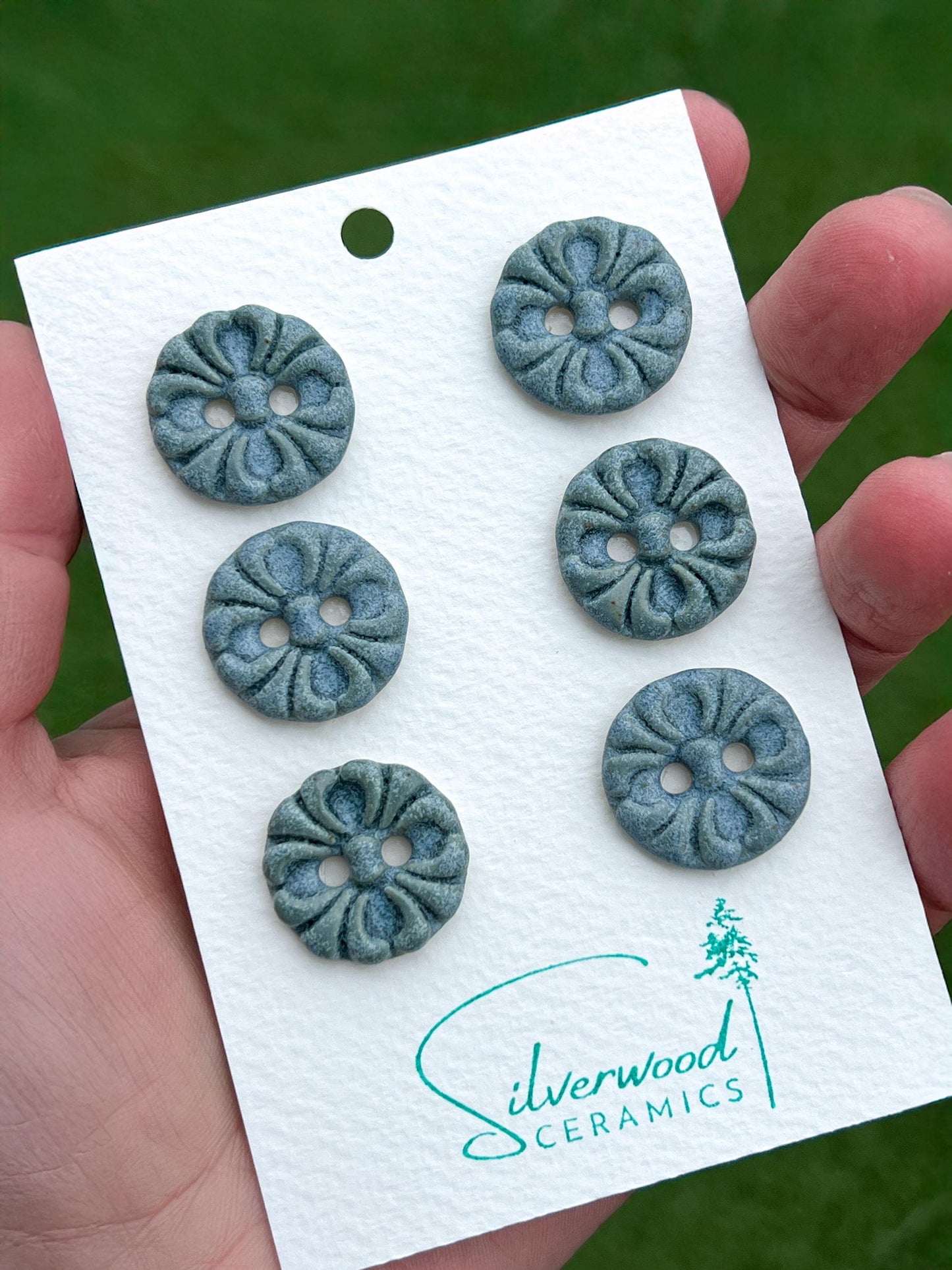 Ceramic Buttons Handmade Unique Decorative Flower Sewing Buttons