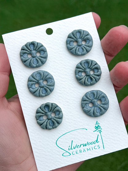 Ceramic Buttons Handmade Unique Decorative Flower Sewing Buttons