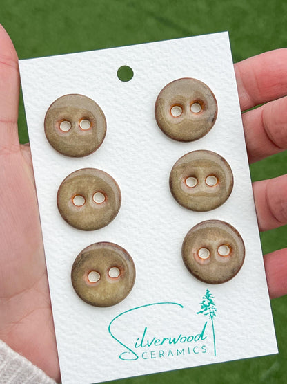 Brown Ceramic Buttons For Sewing Knitting Notions