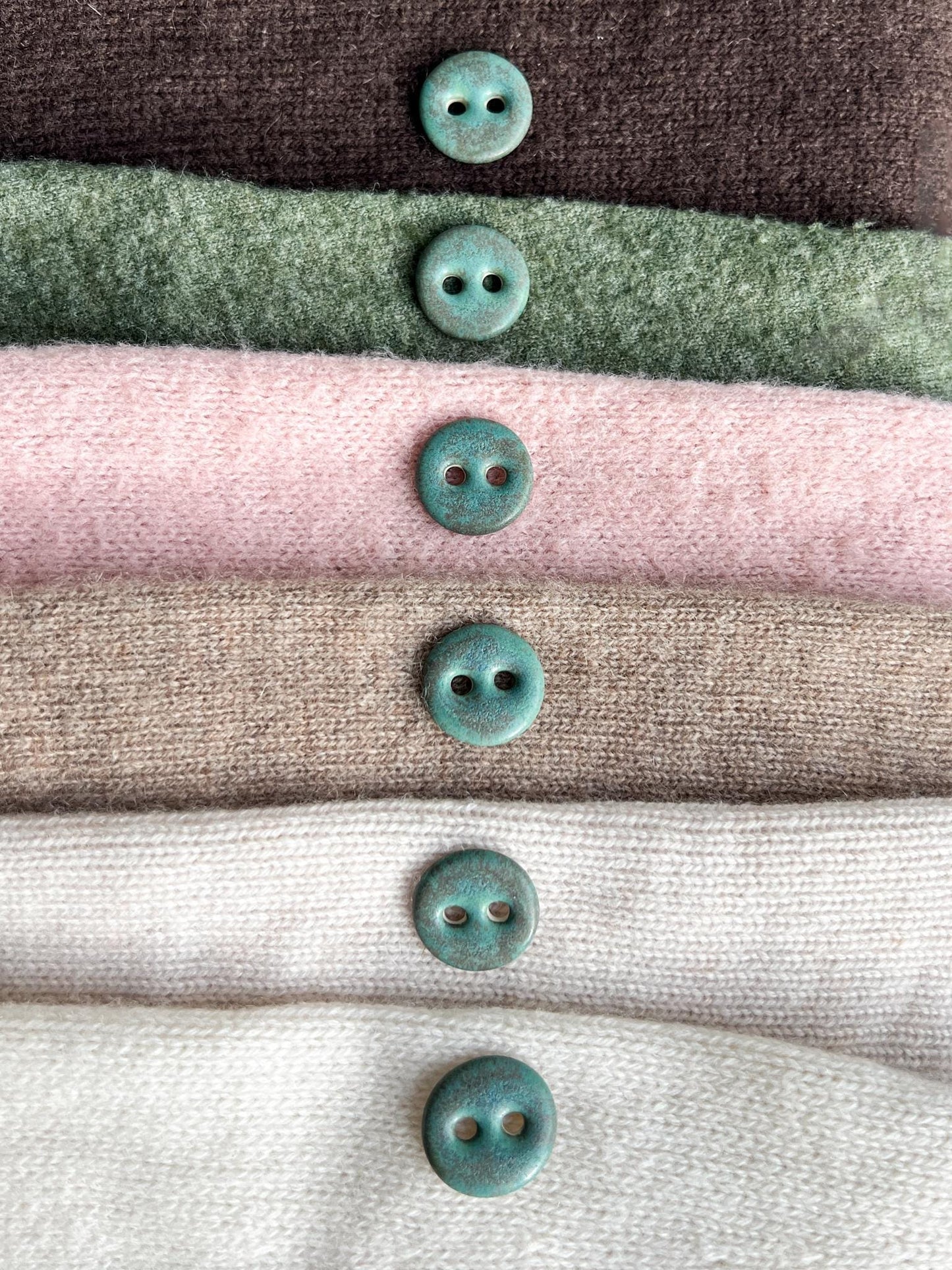 Green Ceramic Buttons for Sewing Knitting Handmade Button Set