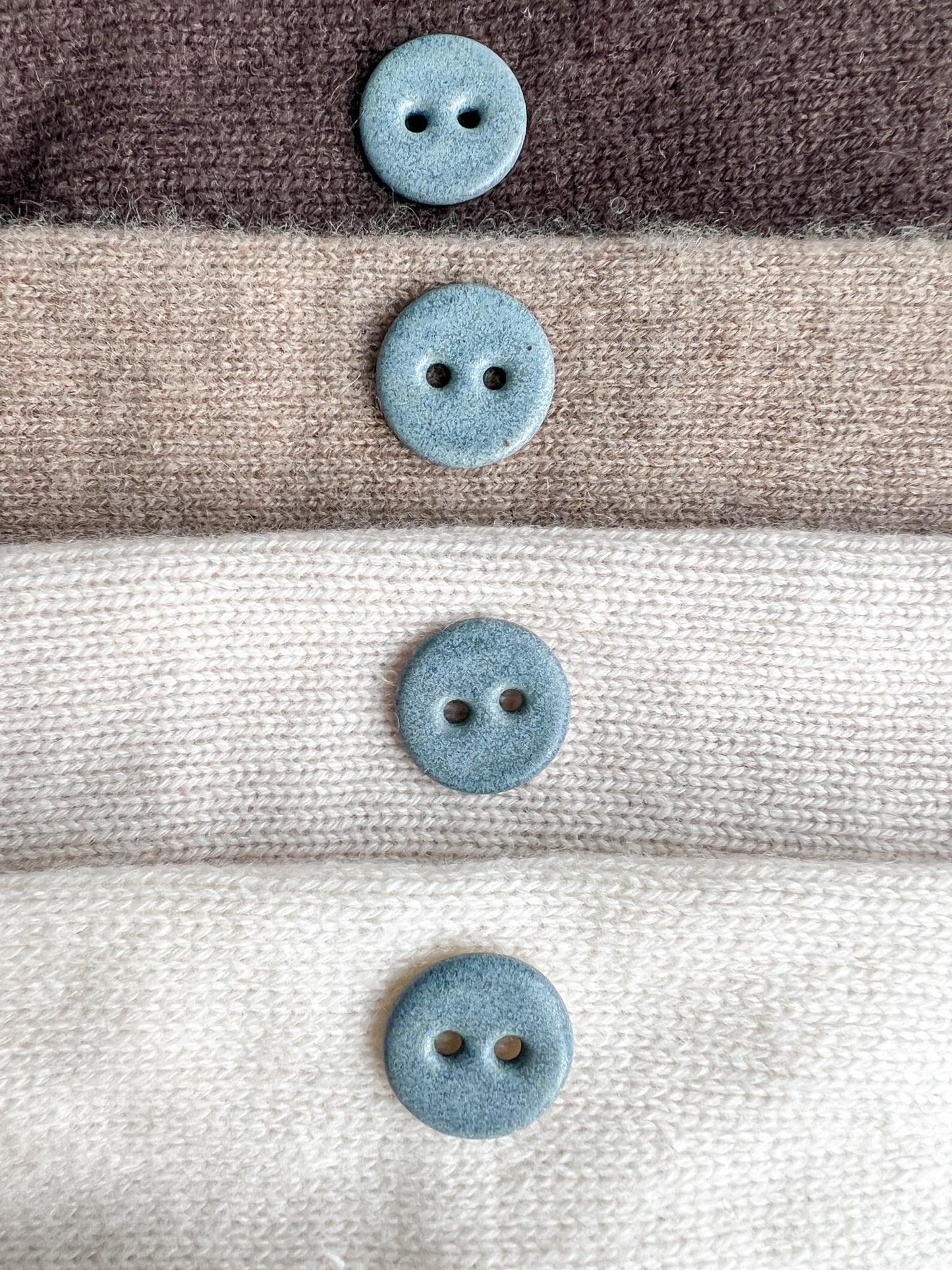 Blue Ceramic Buttons for Sewing Handmade Button Set