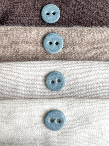 Blue Ceramic Buttons for Sewing Handmade Button Set