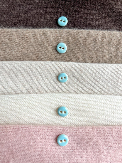 Baby Blue Ceramic Buttons for Sewing Handmade Small Button Set