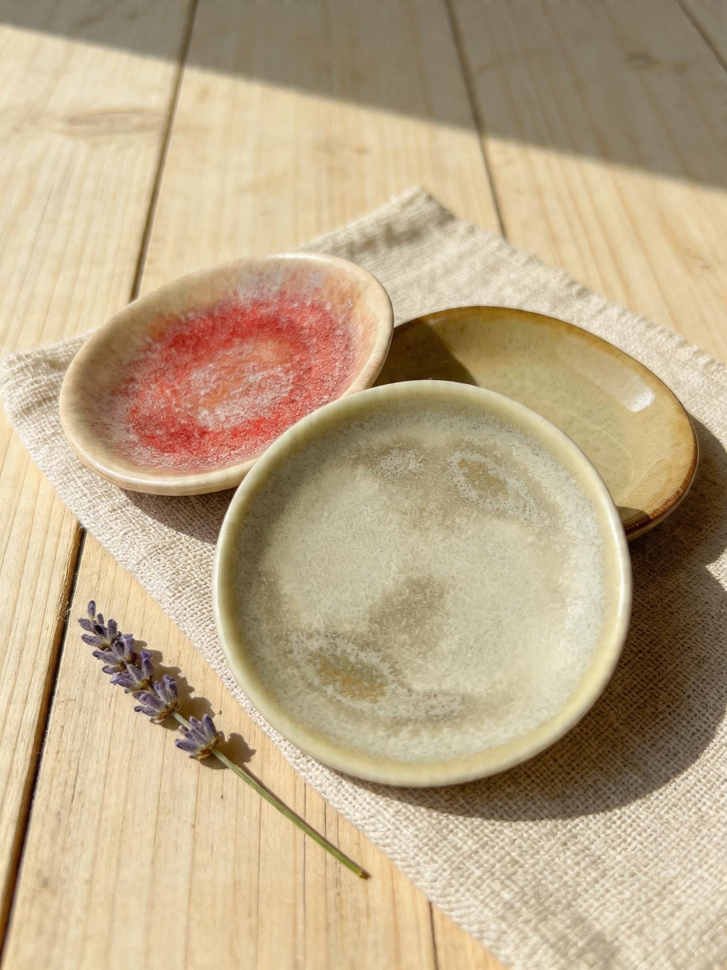 Earth-Tone Porcelain Mini Ring Dishes