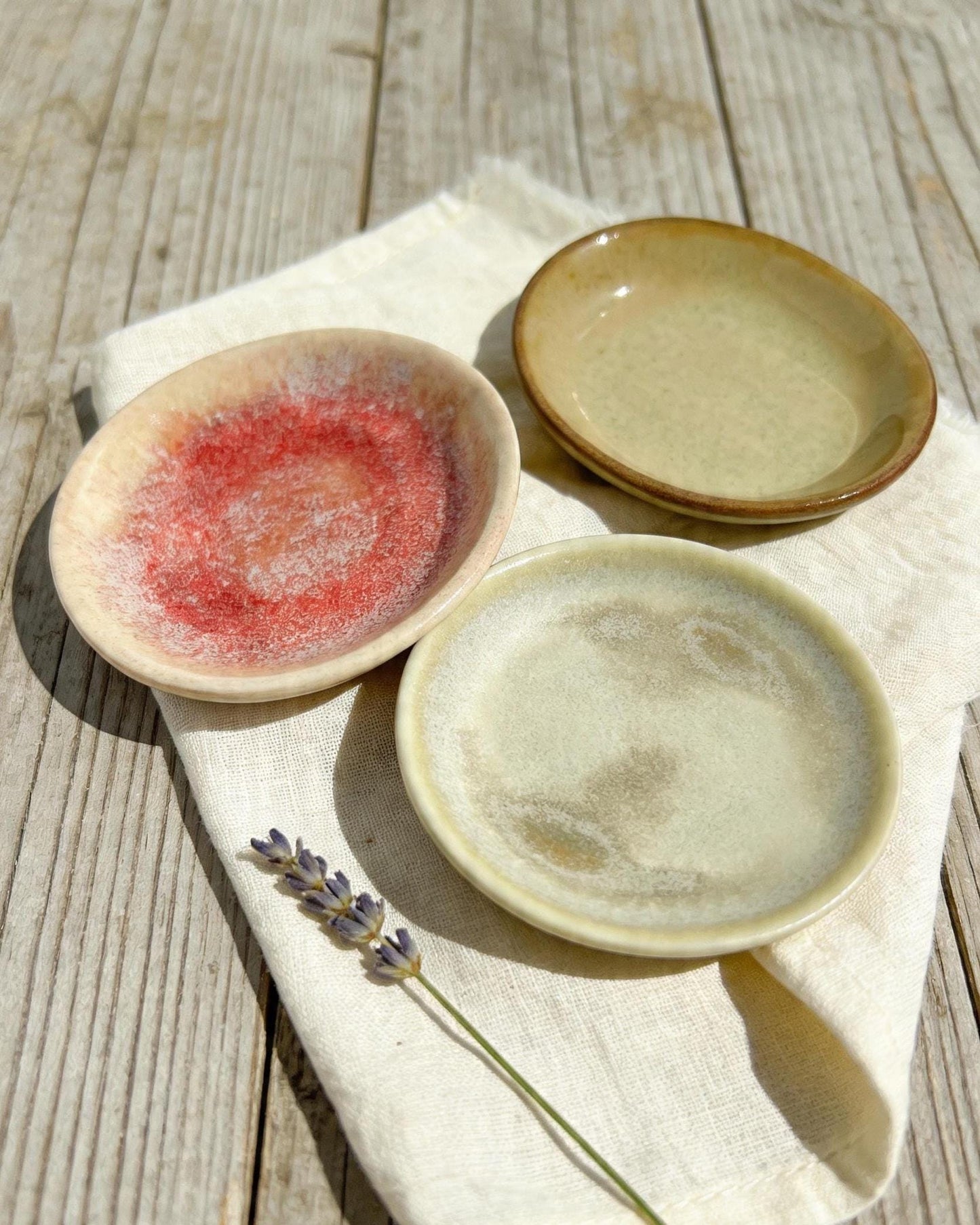 Earth-Tone Porcelain Mini Ring Dishes