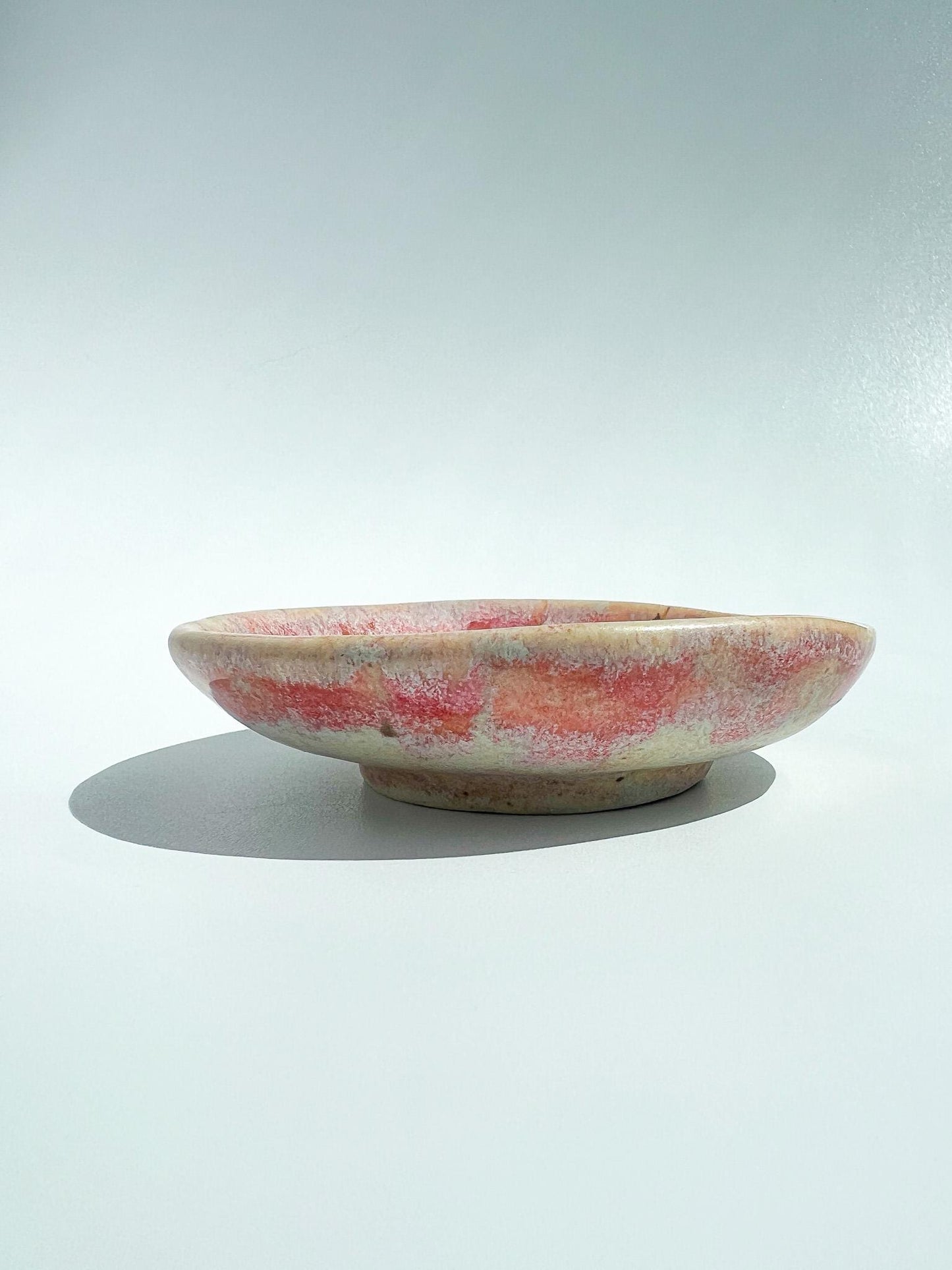 Blush Speckled Stoneware Ring Dish