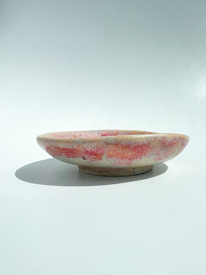 Blush Speckled Stoneware Ring Dish