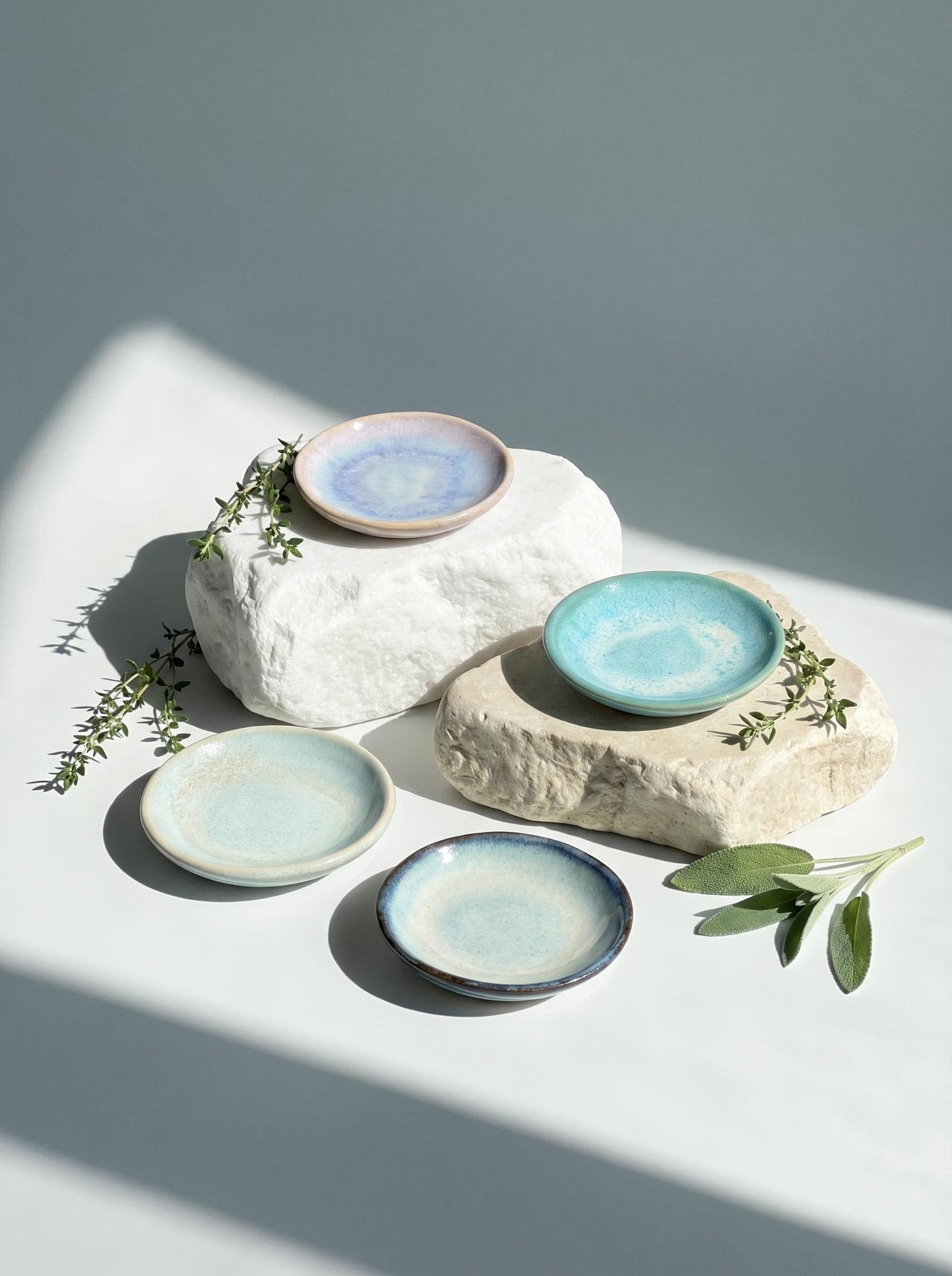 Blue Porcelain Mini Ring Dishes