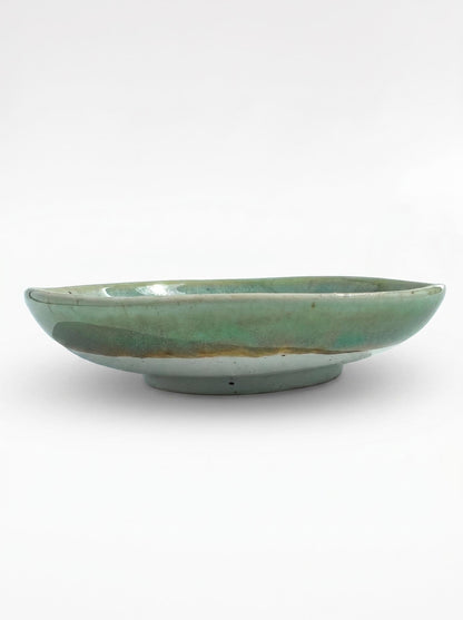 Turquoise Speckled Stoneware Ring Dish