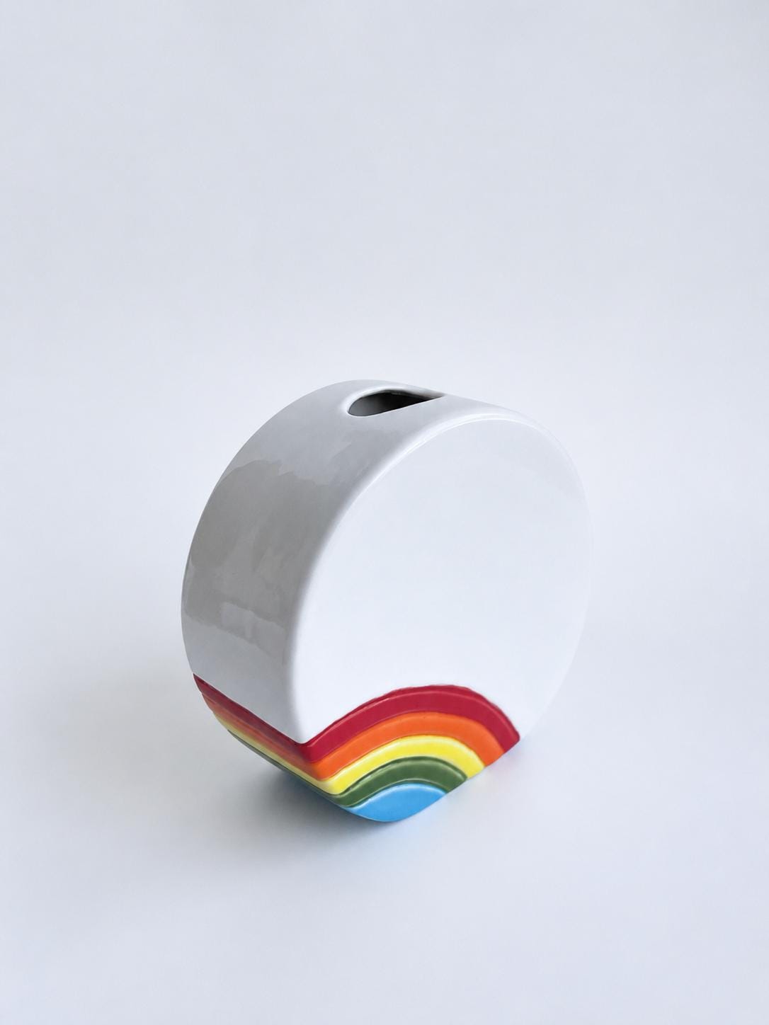 Handmade Ceramic Bud Vase  One of One Modern Rainbow Decor