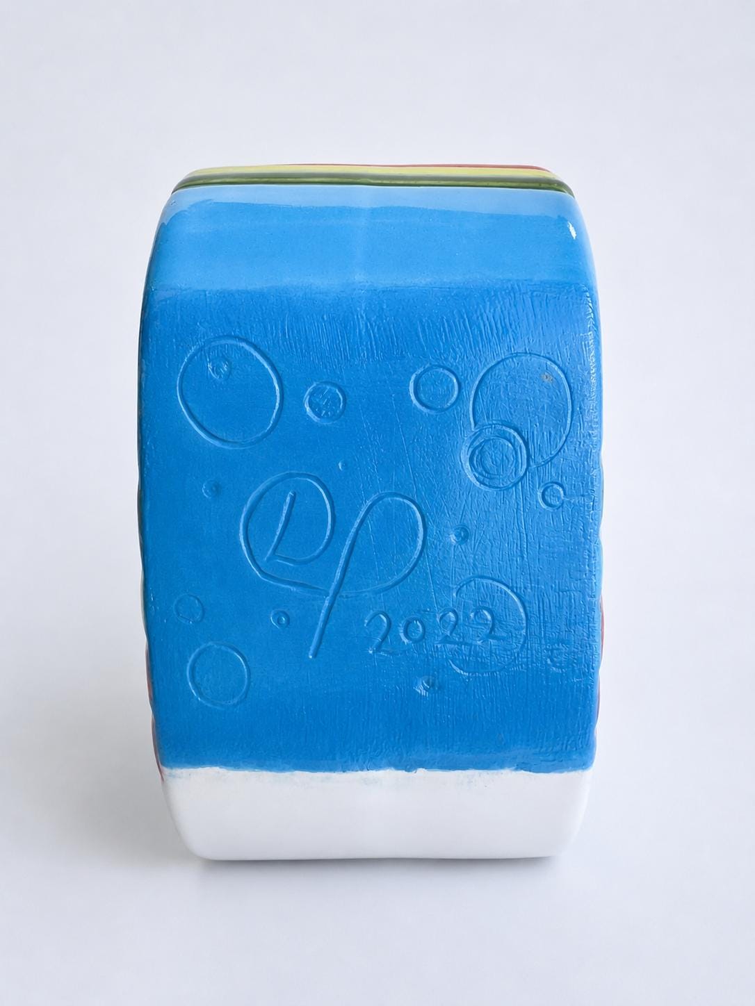 Handmade Ceramic Bud Vase  One of One Modern Rainbow Decor